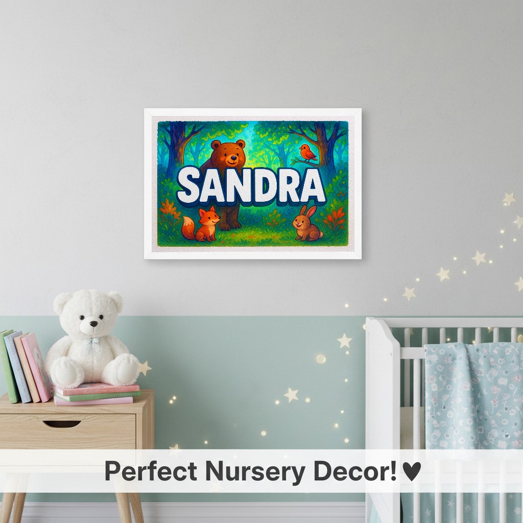 Personalized name art for Sandra