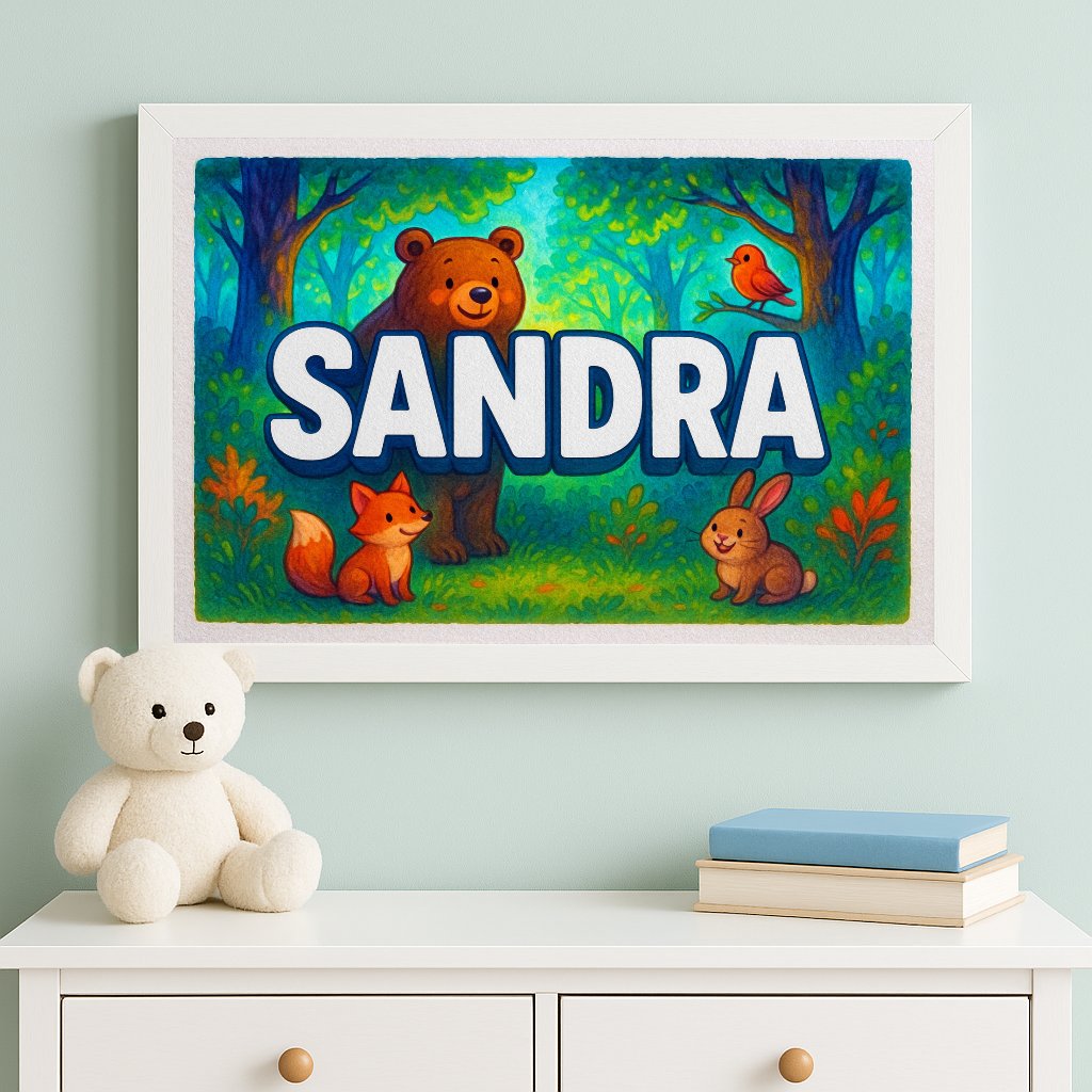 Personalized name art for Sandra
