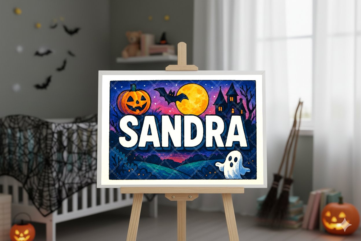 Personalized name art for Sandra