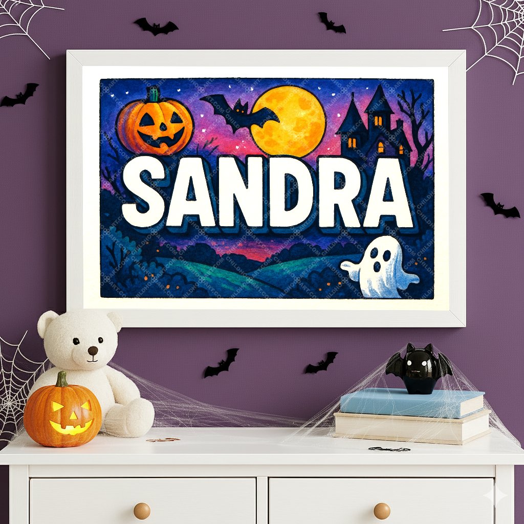 Personalized name art for Sandra