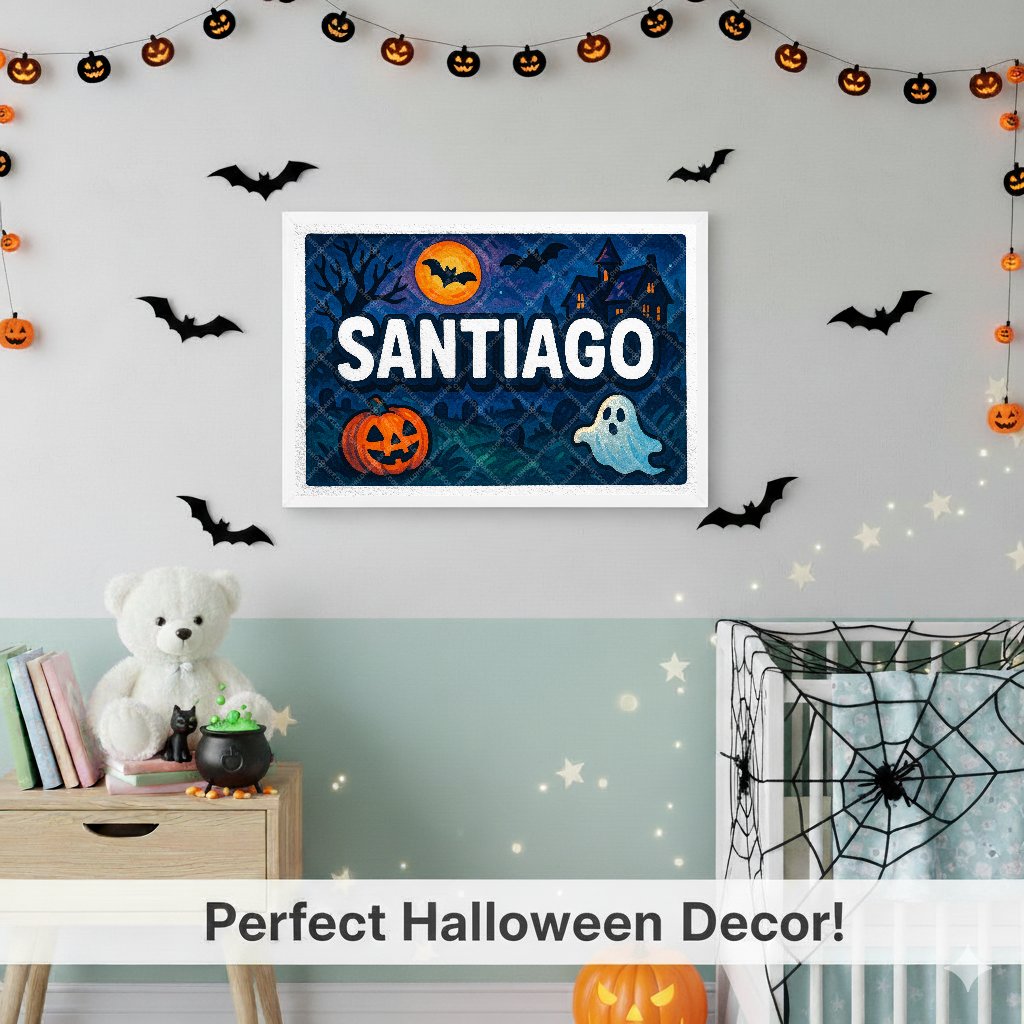 Personalized name art for Santiago