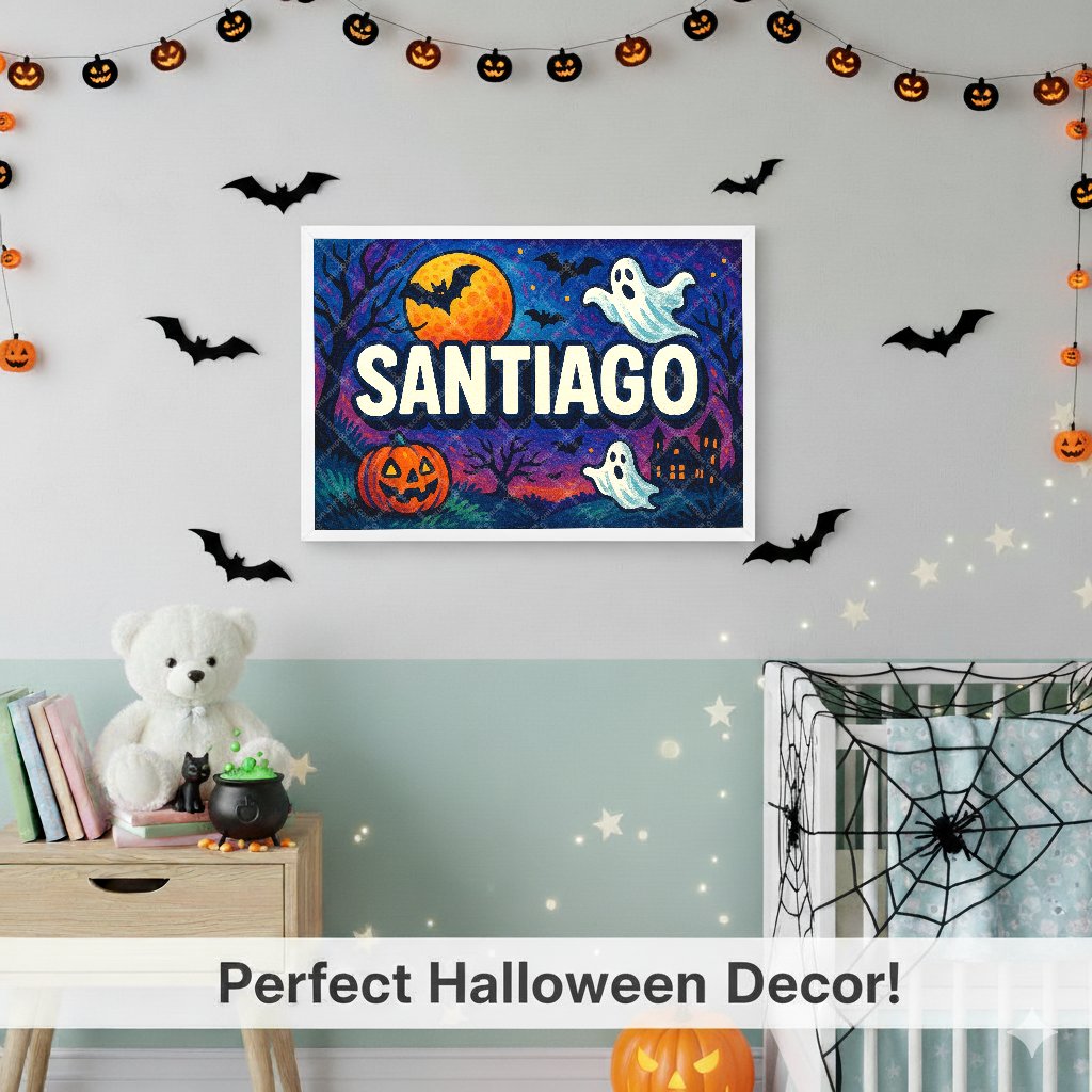 Personalized name art for Santiago