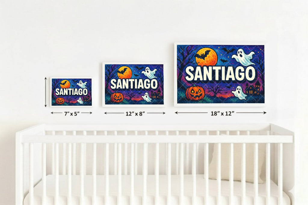 Personalized name art for Santiago