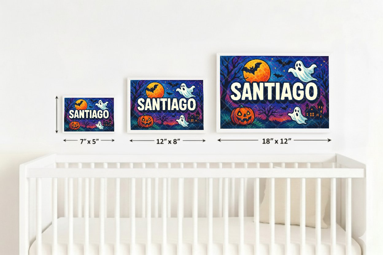 Personalized name art for Santiago