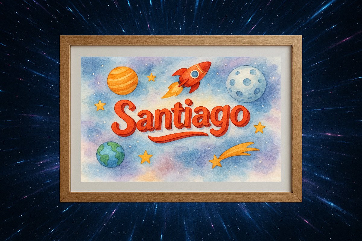 Santiago Personalized Outer Space Art 183