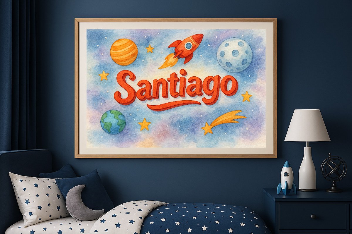 Santiago Personalized Outer Space Art 183
