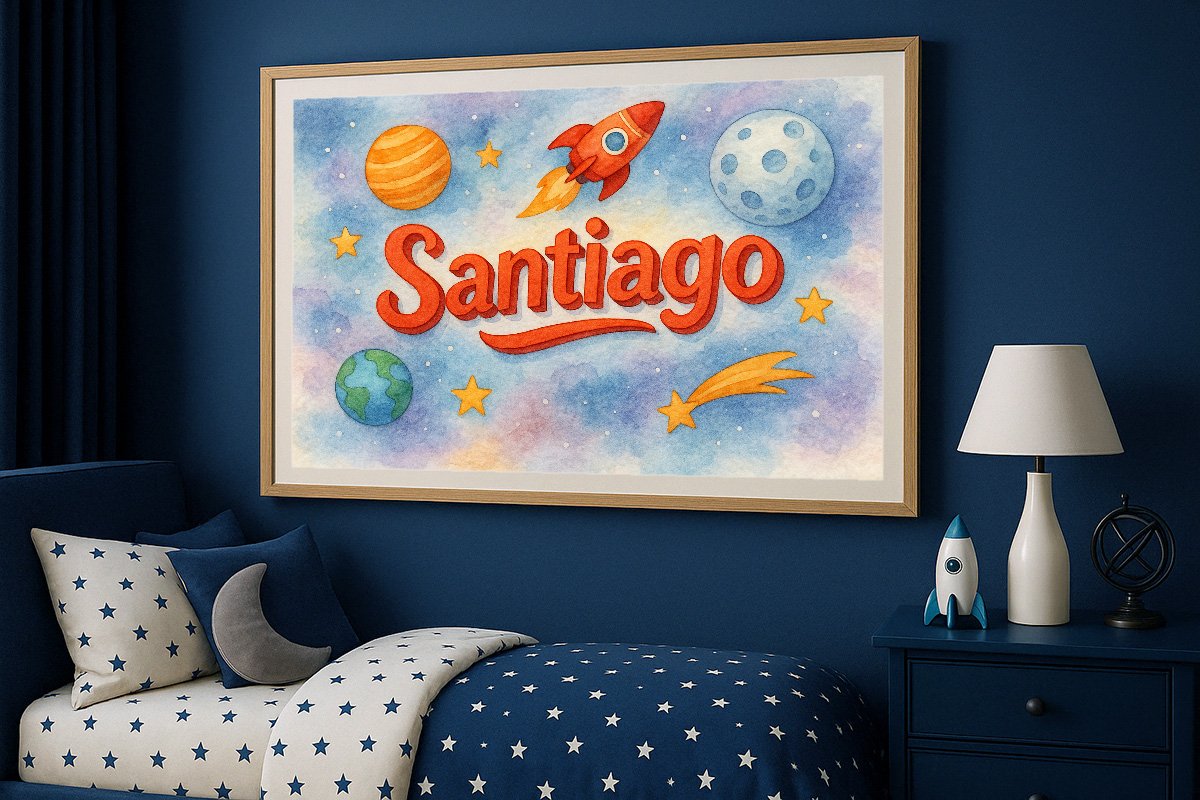 Santiago Personalized Outer Space Art 183