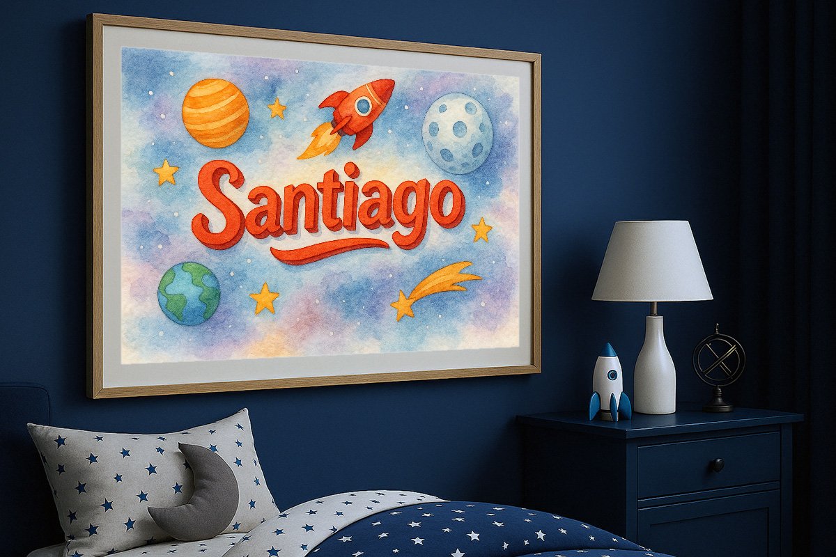 Santiago Personalized Outer Space Art 183