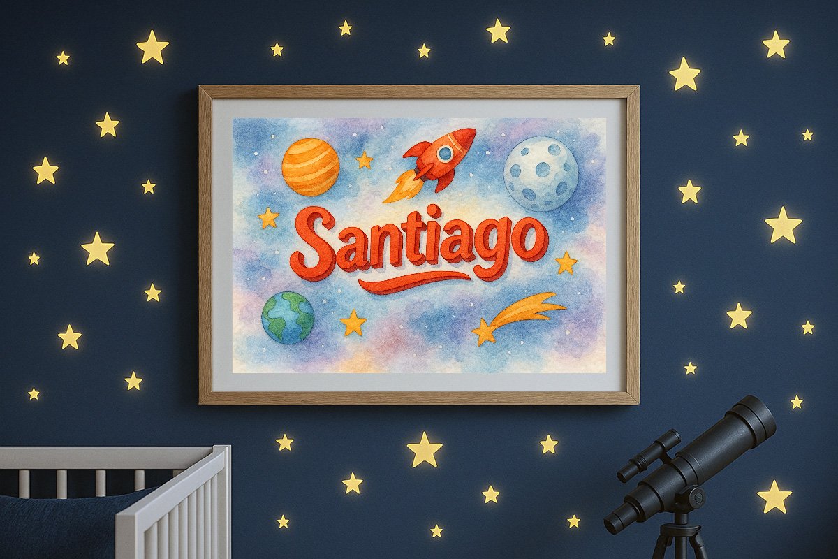 Santiago Personalized Outer Space Art 183