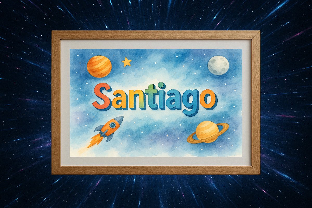Santiago Personalized Outer Space Art 184