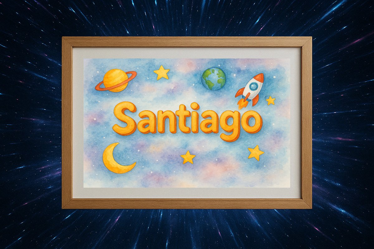 Santiago Personalized Outer Space Art 185