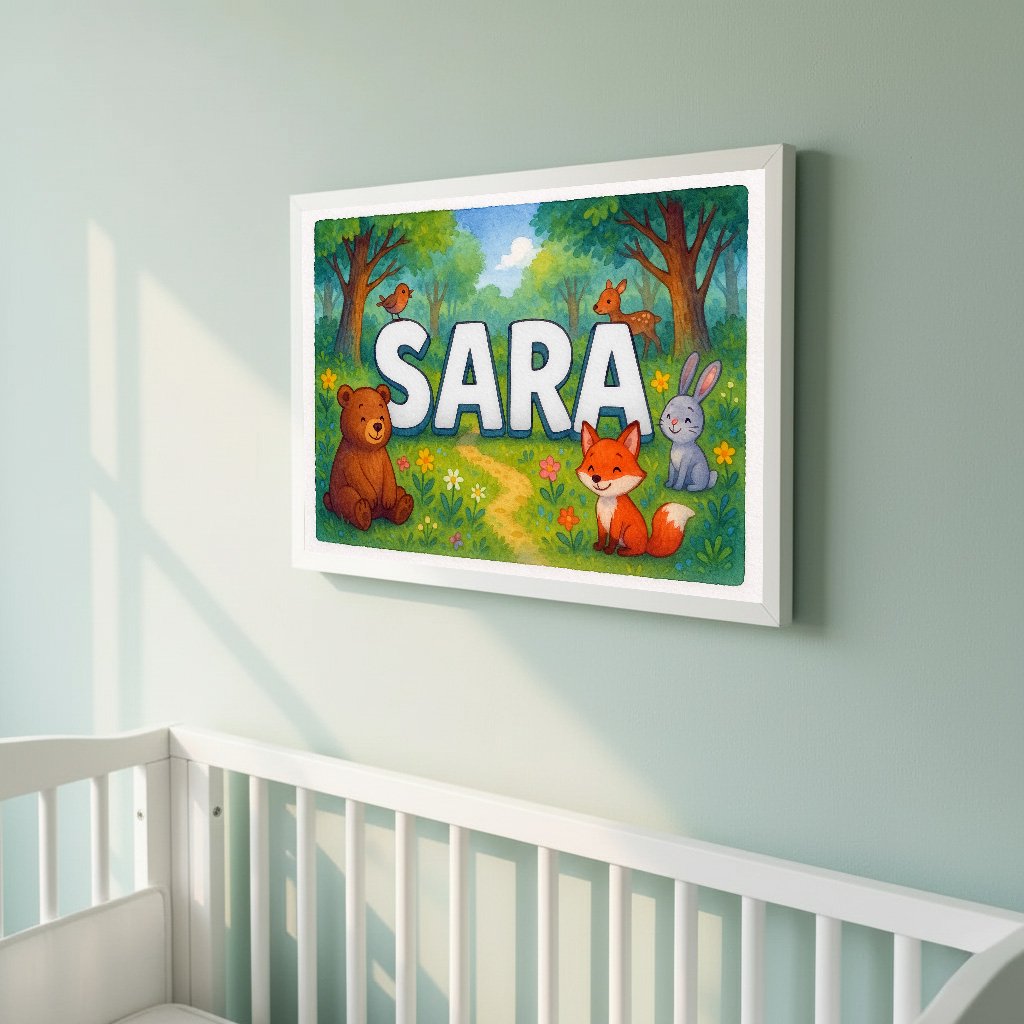 Personalized name art for Sara