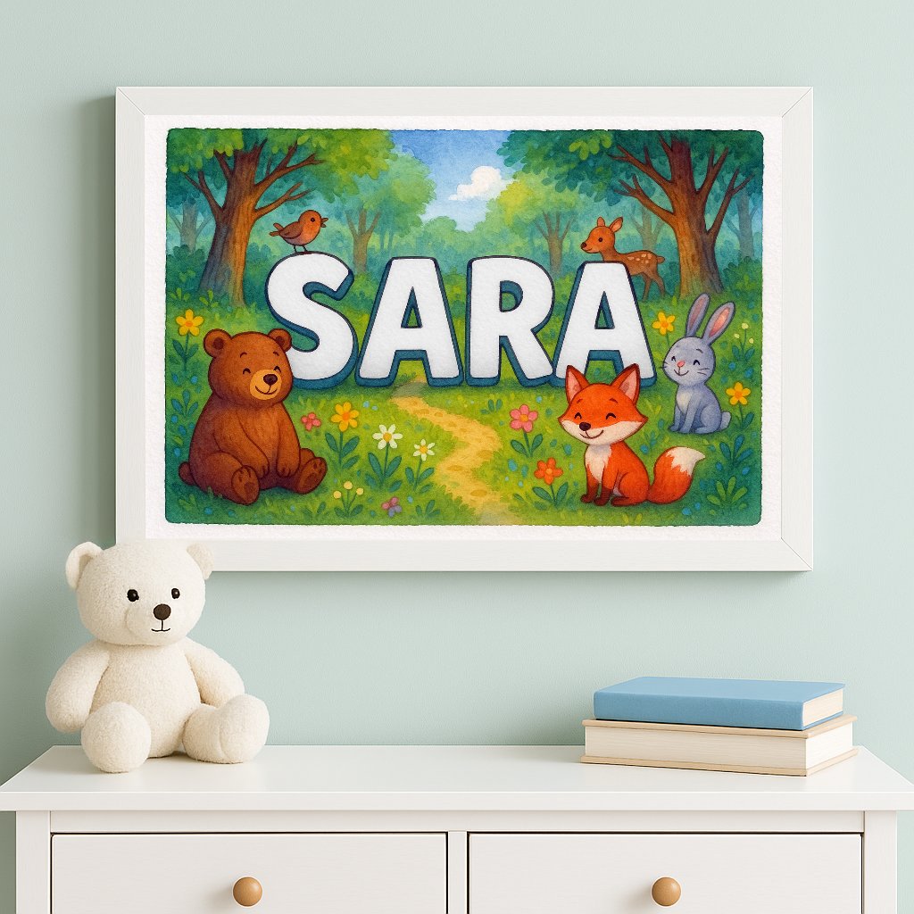 Personalized name art for Sara