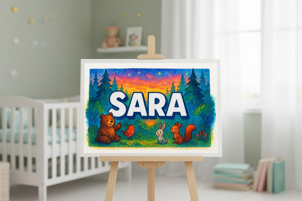 Personalized name art for Sara