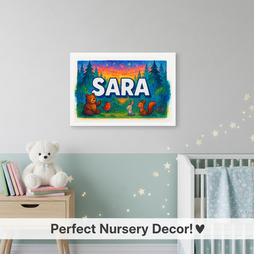 Personalized name art for Sara