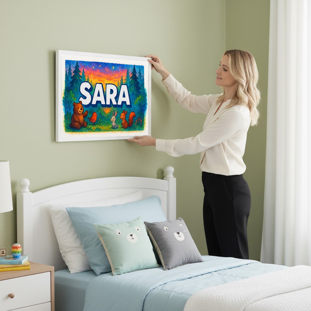 Personalized name art for Sara