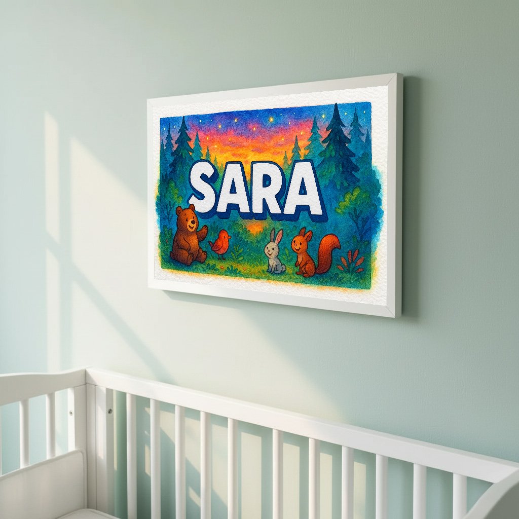 Personalized name art for Sara