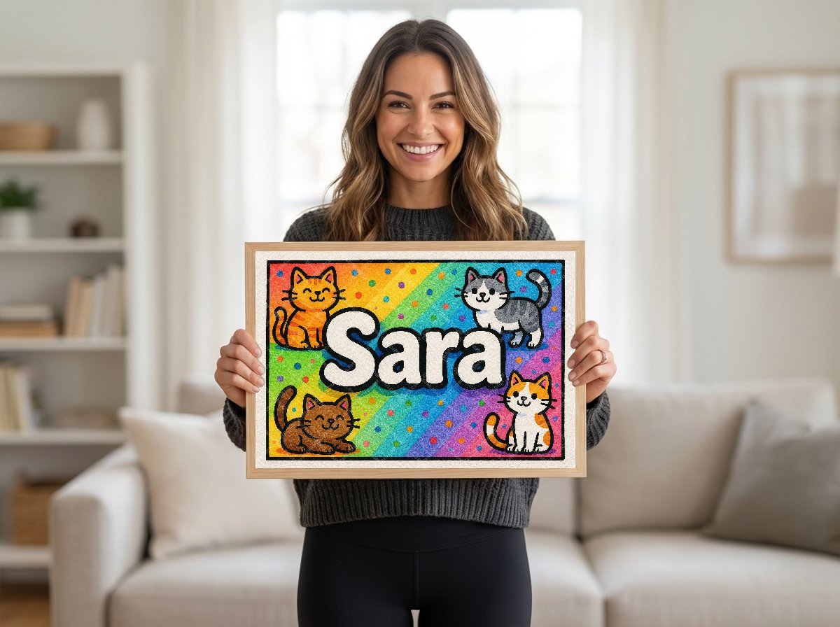 Personalized name art for Sara