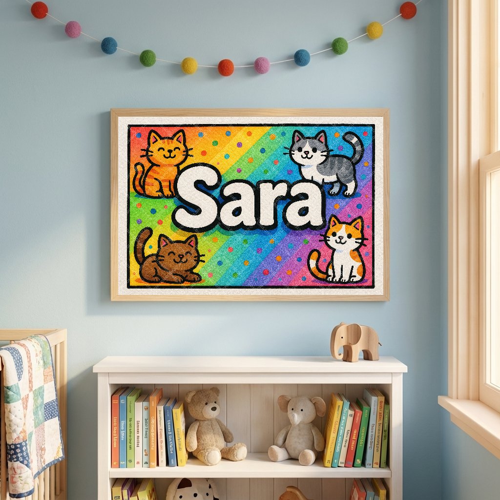 Personalized name art for Sara