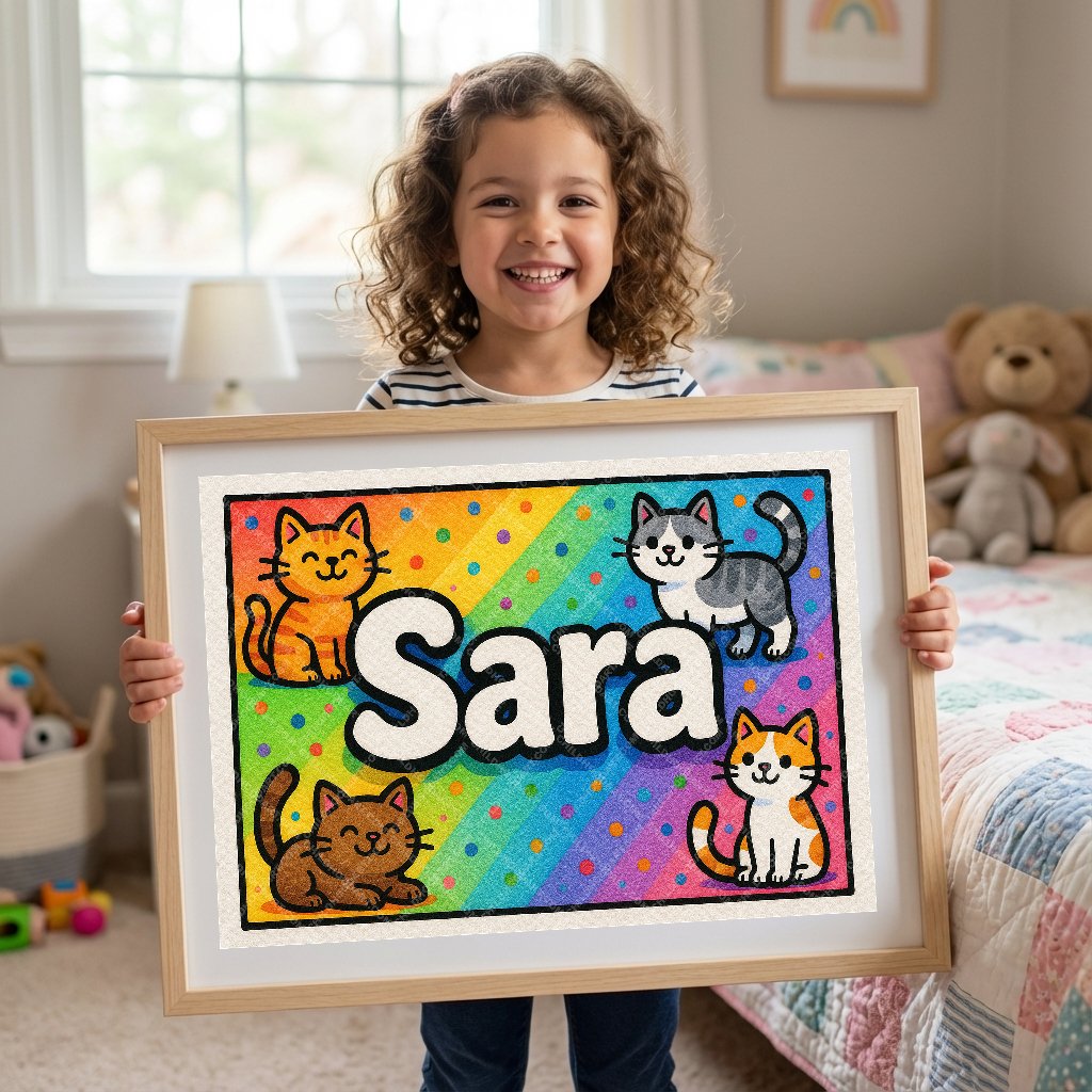 Personalized name art for Sara