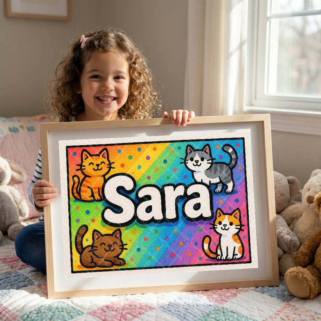 Personalized name art for Sara