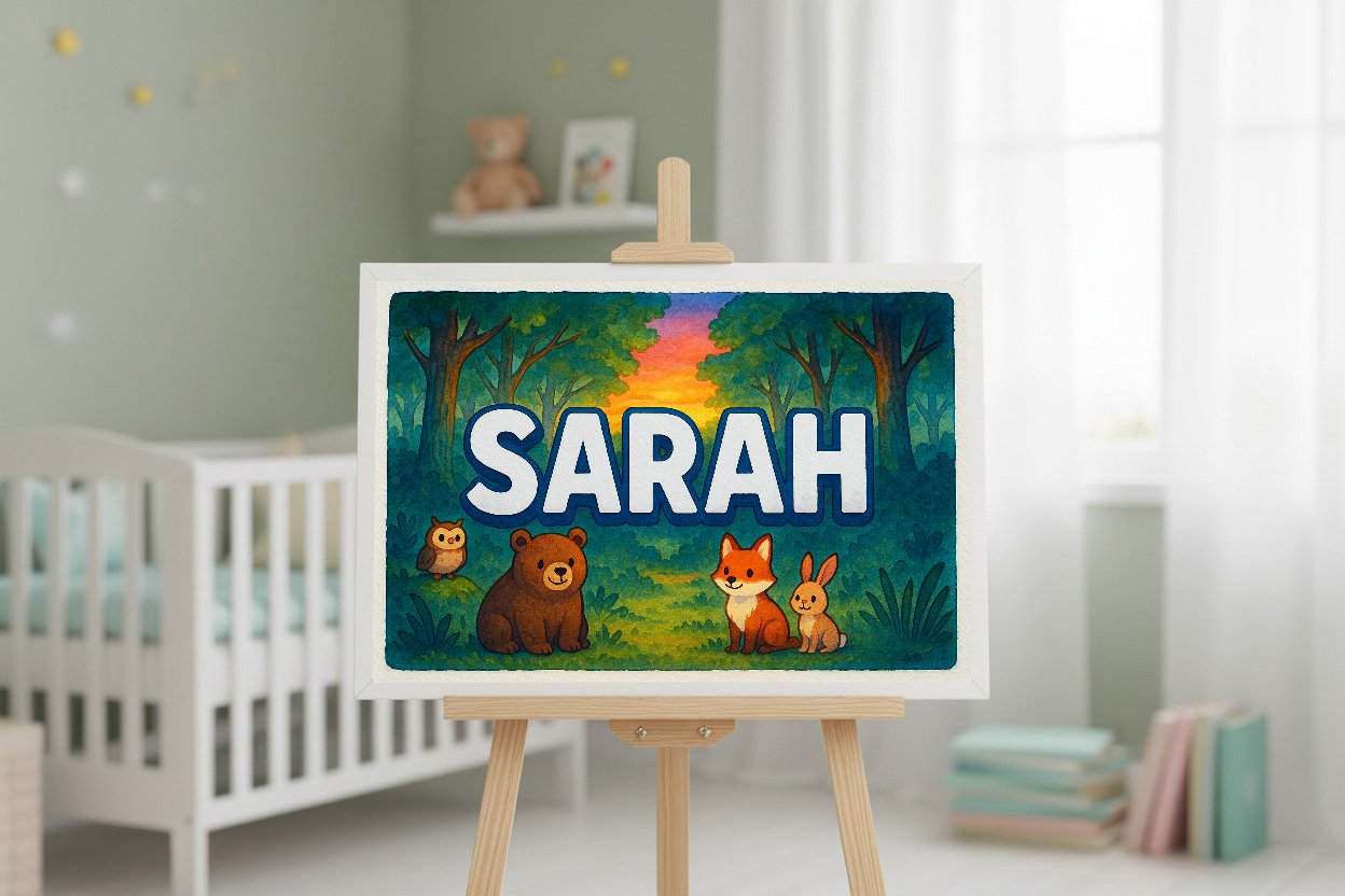 Personalized name art for Sarah