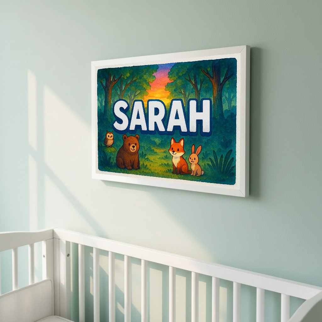 Personalized name art for Sarah