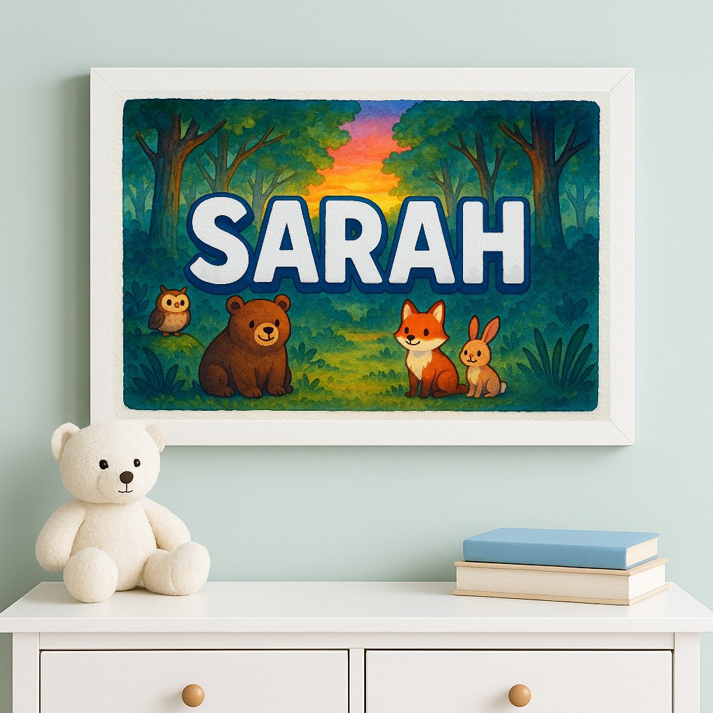 Personalized name art for Sarah