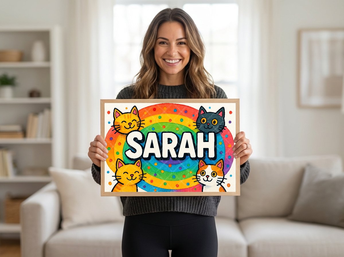 Personalized name art for Sarah