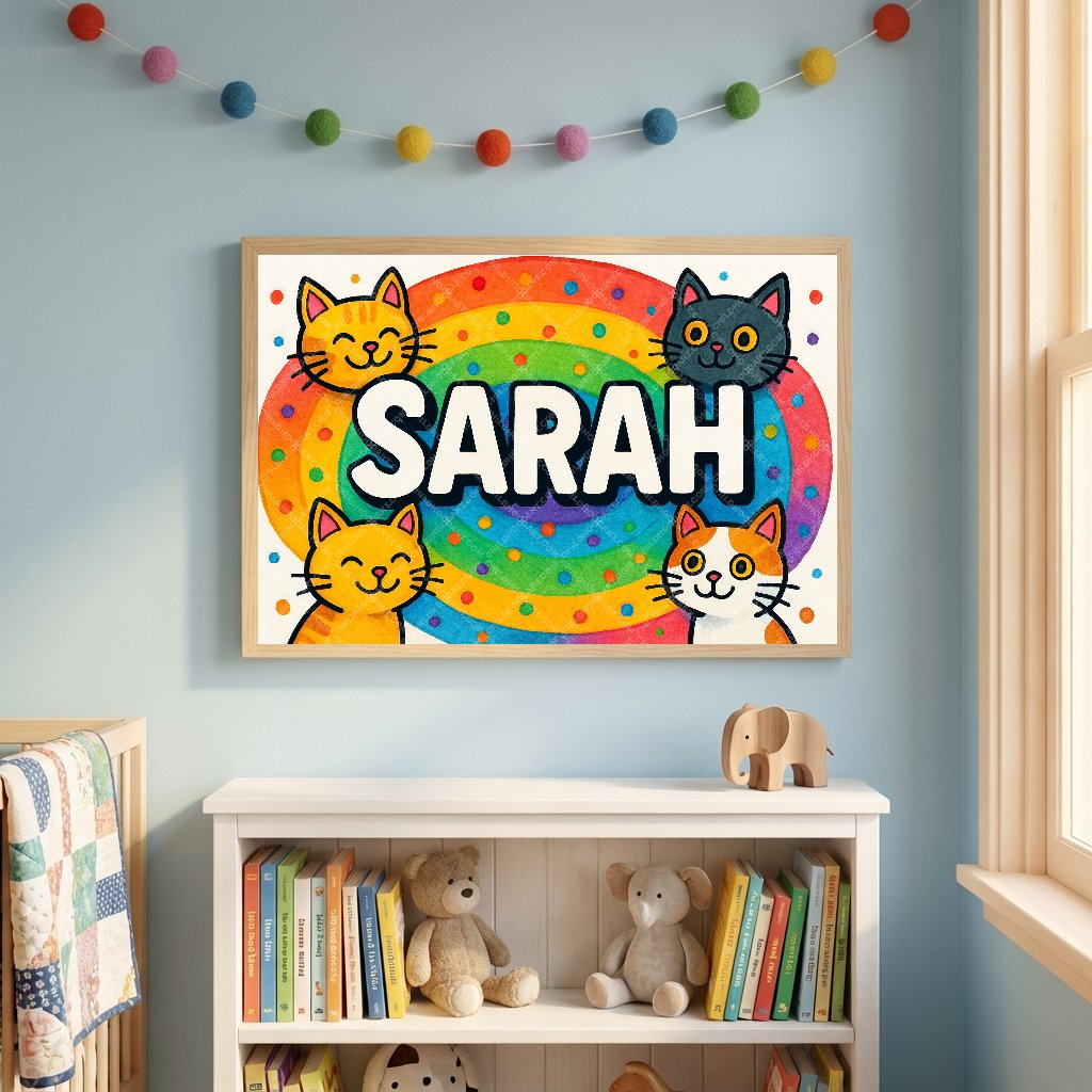 Personalized name art for Sarah