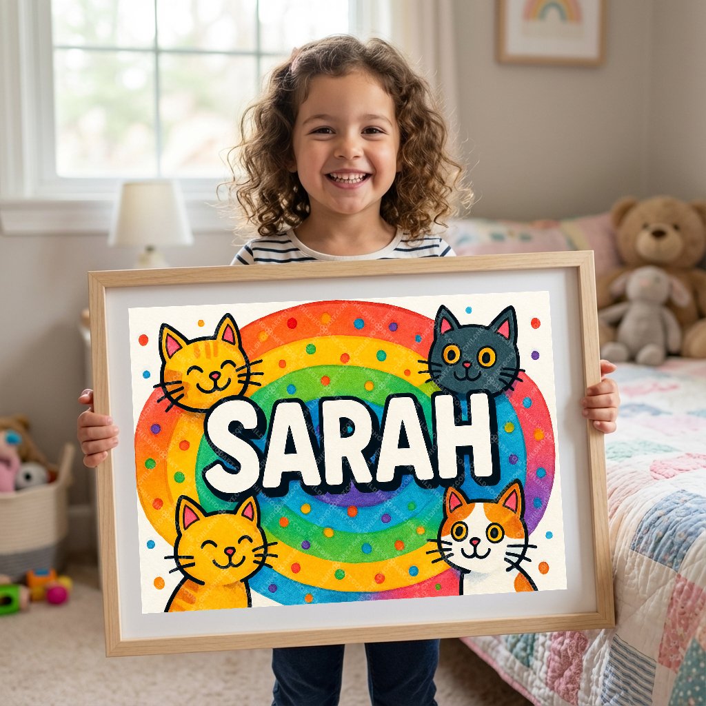 Personalized name art for Sarah