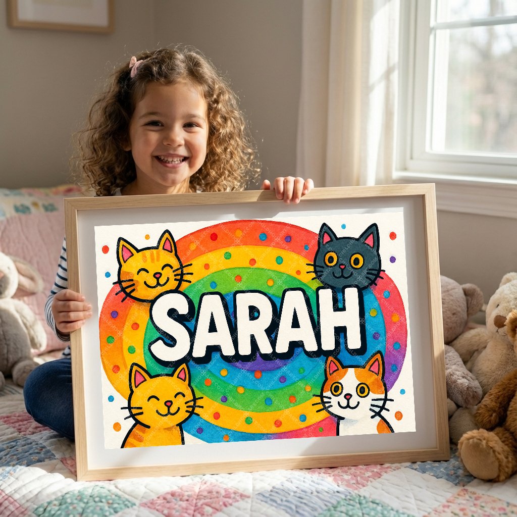 Personalized name art for Sarah