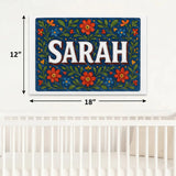 Calm personalized name art for Sarah