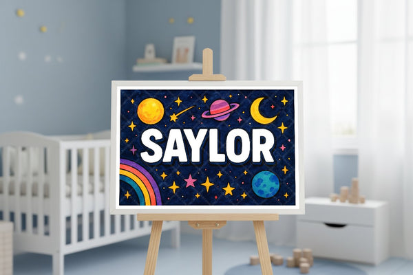 "Saylor" Amongst the Stars Personalized Space Artwork
