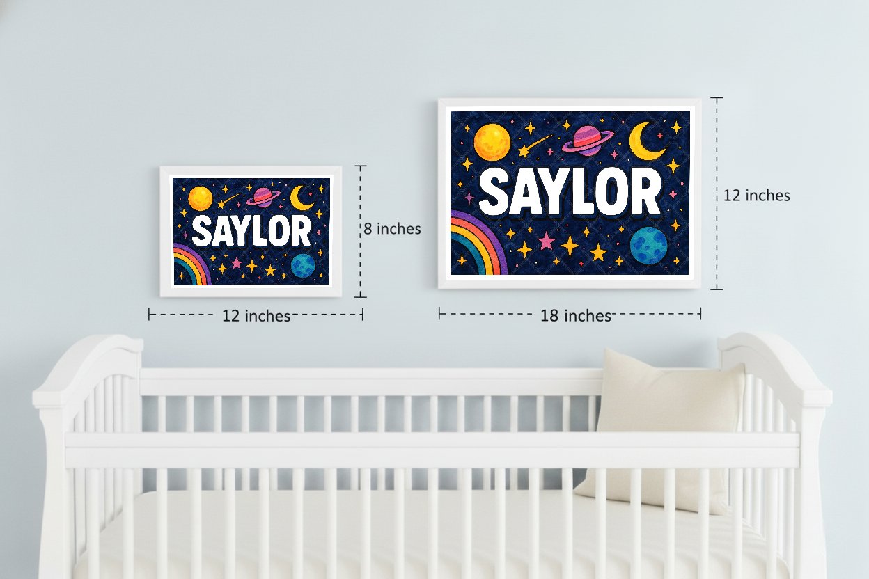 Personalized space name art for Saylor