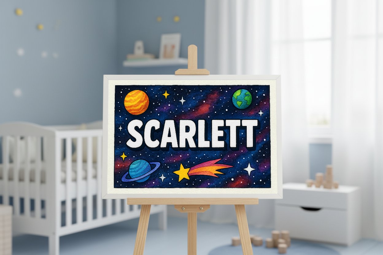 Personalized name art for Scarlett