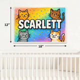 Playful personalized cat name art for Scarlett