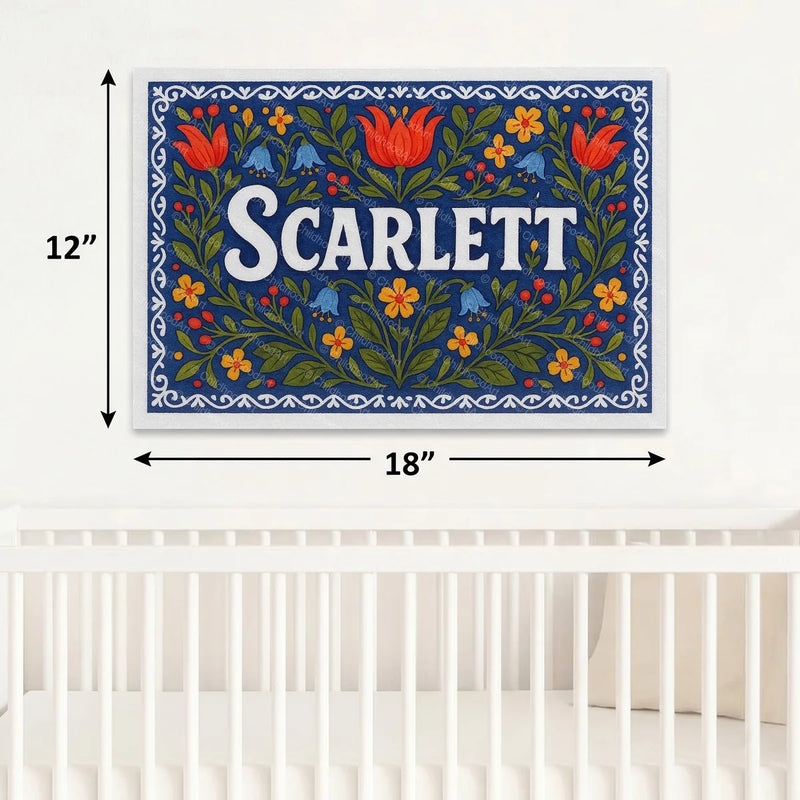 Calm personalized name art for Scarlett