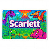 Scarlett Name Art - Dinosaur Adventure personalized wall print for kids