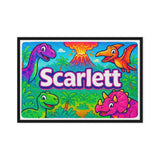 Scarlett Name Art - Dinosaur Adventure personalized wall print for kids