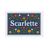 Scarlette Name Art - Floral Farmhouse personalized wall print for kids