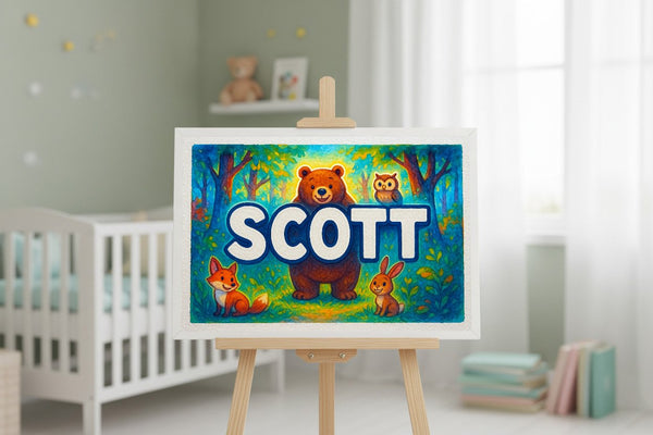 Scott’s Personalized Forest Friends Art