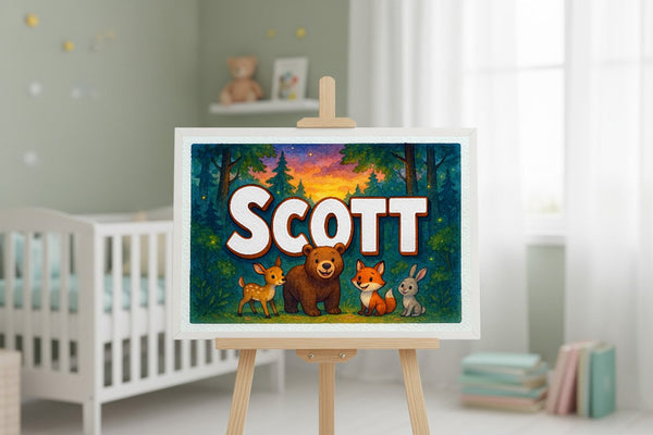 Scott’s Personalized Forest Friends Art
