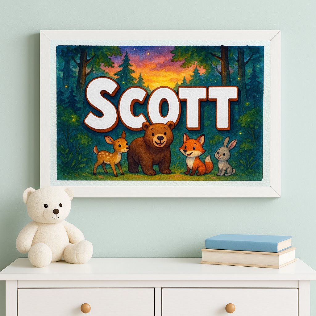 Personalized name art for Scott