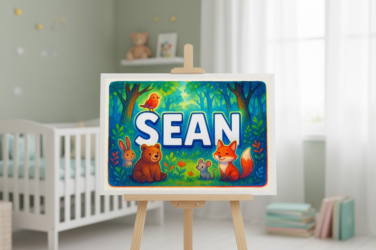 Personalized name art for Sean