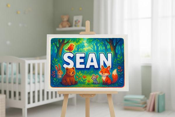 Sean’s Personalized Forest Friends Art