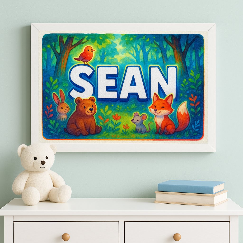 Personalized name art for Sean
