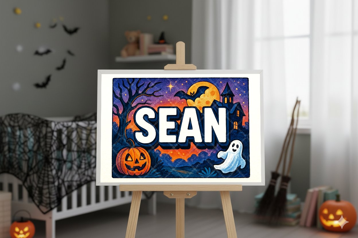 Personalized name art for Sean