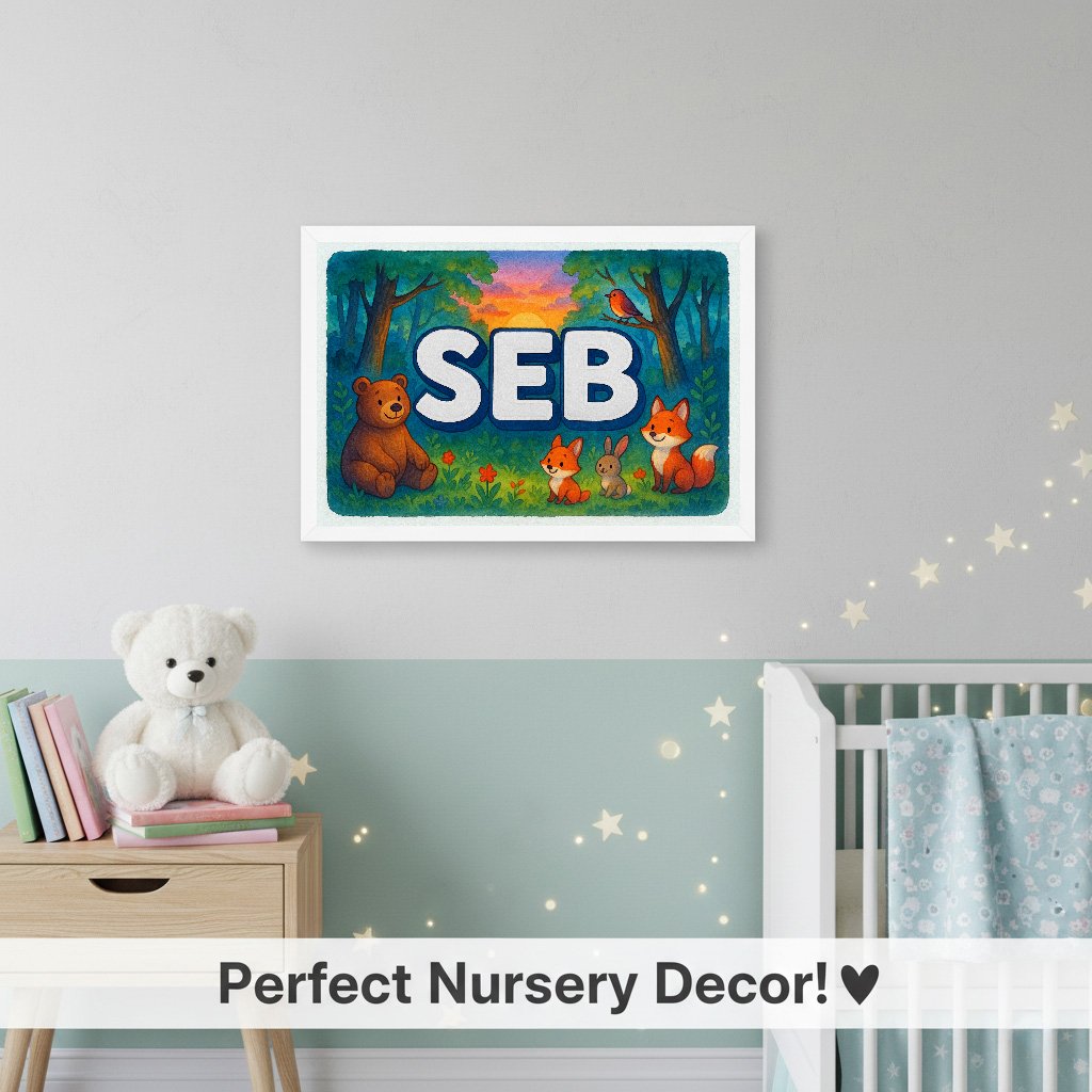 Personalized name art for Seb