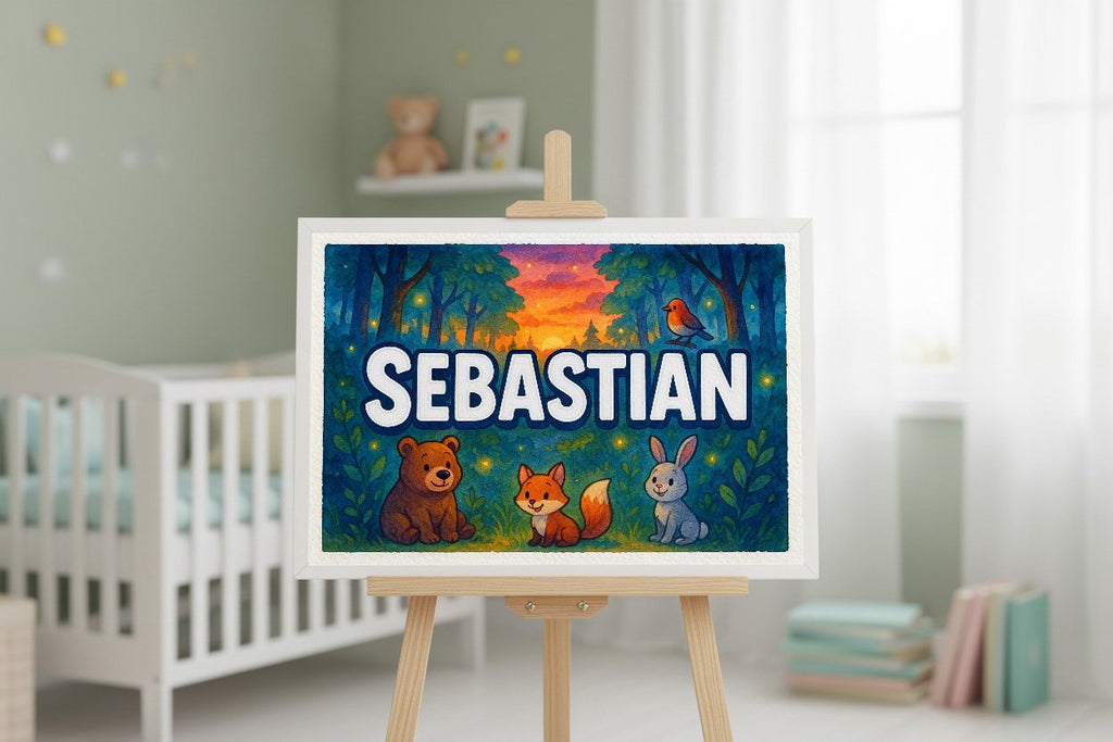 Personalized name art for Sebastian